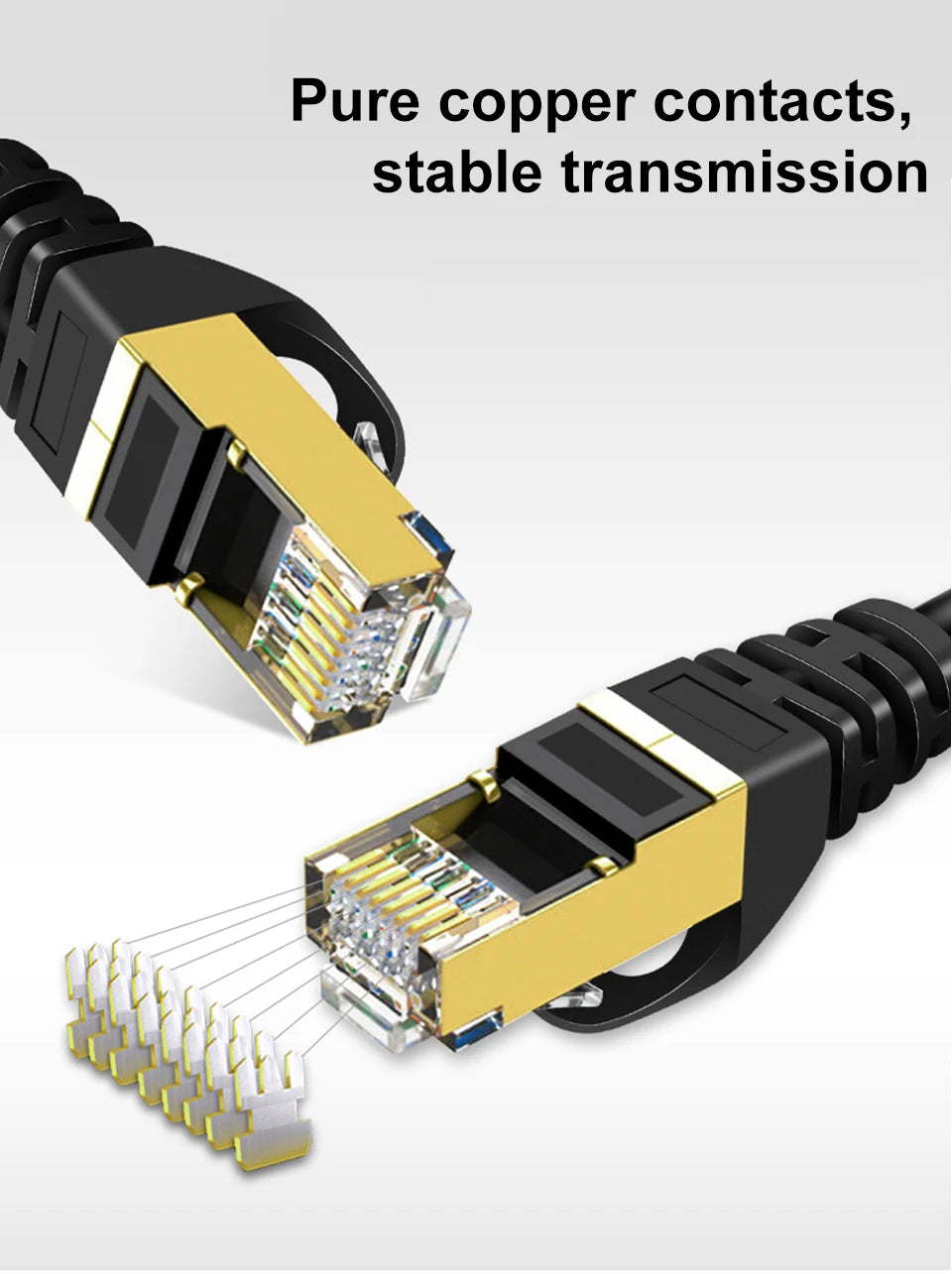 Cavo Ethernet Cat7 Schermato RJ45 10 Gbps Per Router E PC Alta Velocità Di Rete Affidabile