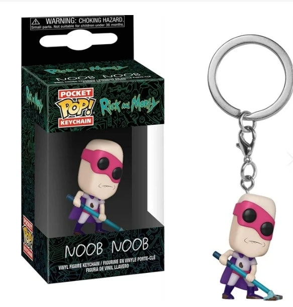 Funko POP Rick Mr Poopy Butthole Noob Tinkles Spider-Man SpongeBob SquarePants e Morty Portachiavi Modellino in PVC Giocattoli Regalo