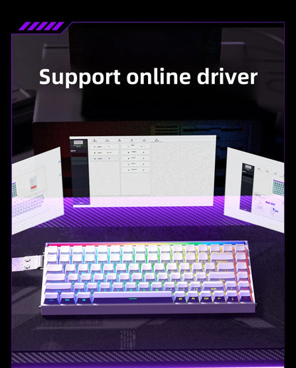 Tastiera Meccanica Da Gioco Aula Hero 84HE Con Interruttore Magnetico RGB Ergonomia