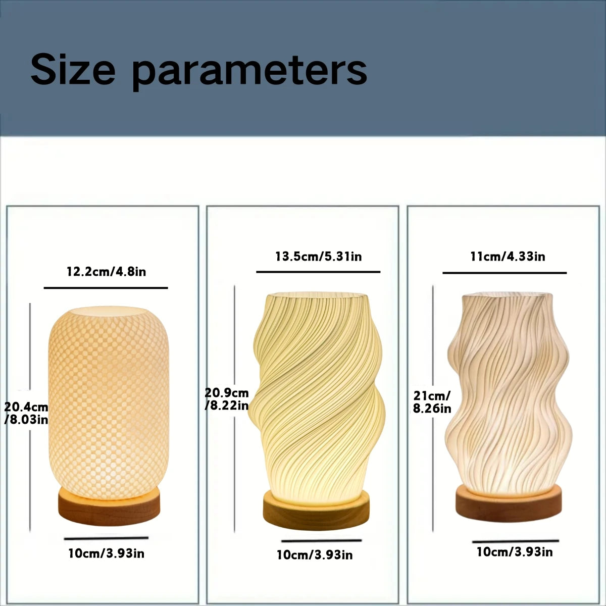 Lampada Da Scrivania Moderna 3D Stampata Con Luce Notturna Dimmerabile USB Per Camera Da Letto e Soggiorno