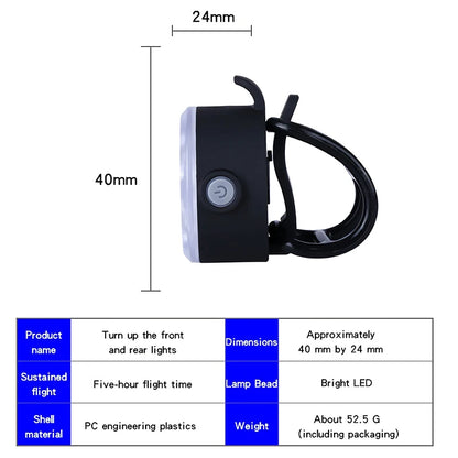 Set Luci Da Bicicletta Ricaricabili Frontale E Posteriore Impermeabili USB MTB Con Alta Luminosità