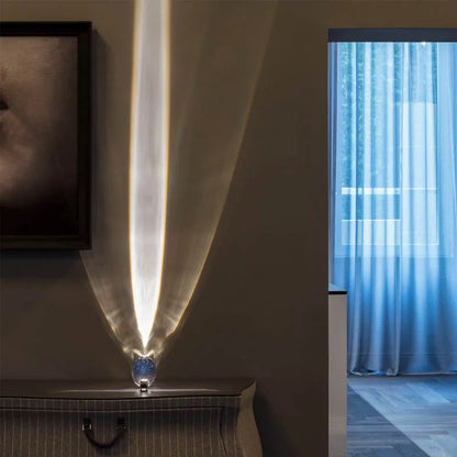 Lampada Da Tavolo Design Italiano Led Cristallo Eye Of The Sky Luce Notturna Per Soggiorno E Camera Da Letto