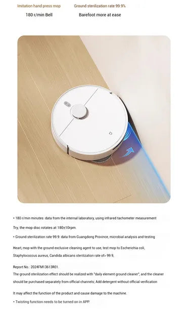 XIAOMI MIJIA Robot Aspirapolvere Autonomo H40, Pulizia Intelligente per la Casa, Spazzamento ad Alta Velocità, Pulizia Rotante, Aspirazione Ciclonica 10000PA, Laser LDS