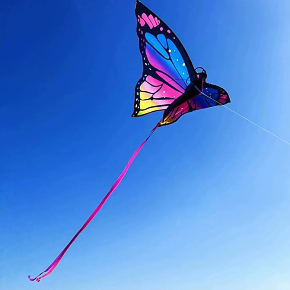 Aquilone Farfalla Colorato Da 1,45 M Per Bambini Volo Facile E Stabile Con Coda Lunga Esterno