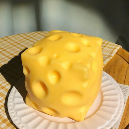 Giocattolo Antistress Gigante a Forma di Formaggio, Squishy Extra Large, Giocattolo Modellabile a Lenta Risalita, Palla Antistress per Adulti, Regalo