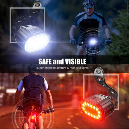 Set Luci Da Bicicletta Ricaricabili Frontale E Posteriore Impermeabili USB MTB Con Alta Luminosità