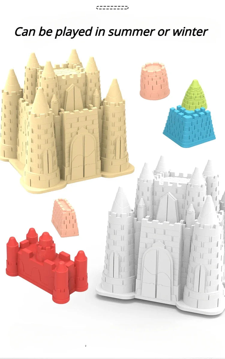 Set Sabbia Castello Per Bambini Con Secchio E Paletta Gioco Spiaggia Estivo Per Giochi All Aperto