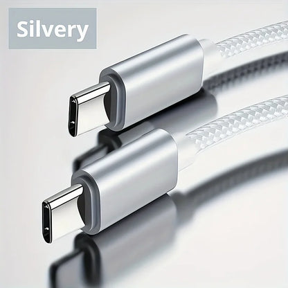 Caricatore Rapido Da 60 W USB-C PD Con Cavo Dati Treccia 1m 2m 3m Ricarica Veloce