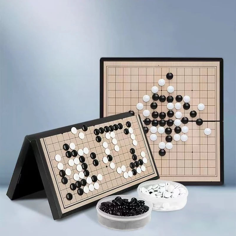 Set Go Da Tavolo Pieghevole Con Pietre Magnetiche Gioco Weiqi Tradizionale Portatile Per Adulti E Adolescenti