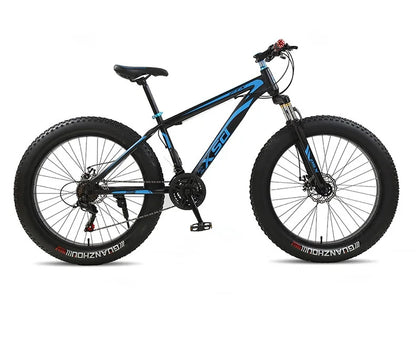 Fat Bike 26 Pollici Con Ammortizzatori Freni A Disco E Pneumatici Allargati Per Spiaggia Neve Fuoristrada