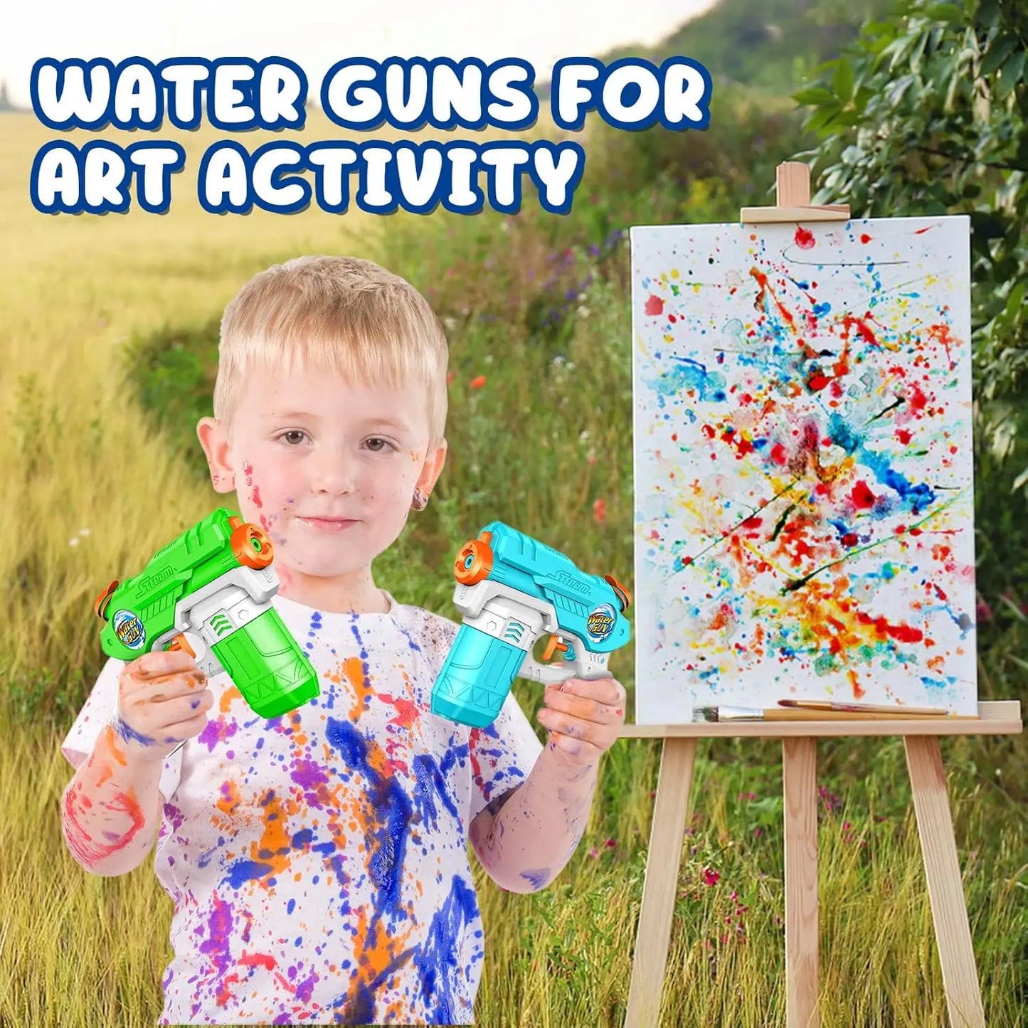 Pistola Ad Acqua Per Bambini 300ml Giocattolo Spiaggia Esterno Estate Mare All Aperto