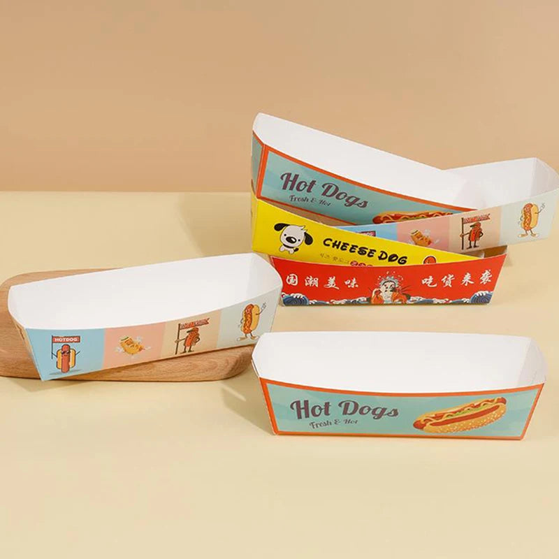 Confezione Da 100 Scatole Monouso Per Hot Dog In Carta Per Catering E Feste Ideale Per Eventi