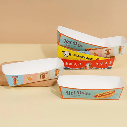 Confezione Da 100 Scatole Monouso Per Hot Dog In Carta Per Catering E Feste Ideale Per Eventi