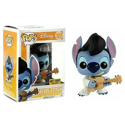 Disney Stitch Funko Pop Summer Stitch # 636 Punto scheletro 1234 #   Punto Elvis # 127 Punto # 159 Figure in vinile Regalo di giocattoli carvinali
