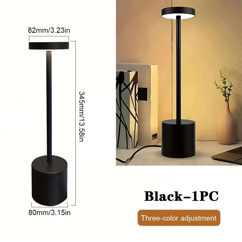 Lampada Da Tavolo Touch Led Ricaricabile Per Comodino E Scrivania Luce Notturna Ambientale Design Moderno