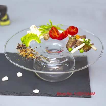 Piatto Trasparente Da 18 Cm Per Sushi Dessert Catering Frutta Insalata Degustazione Qualità Alta