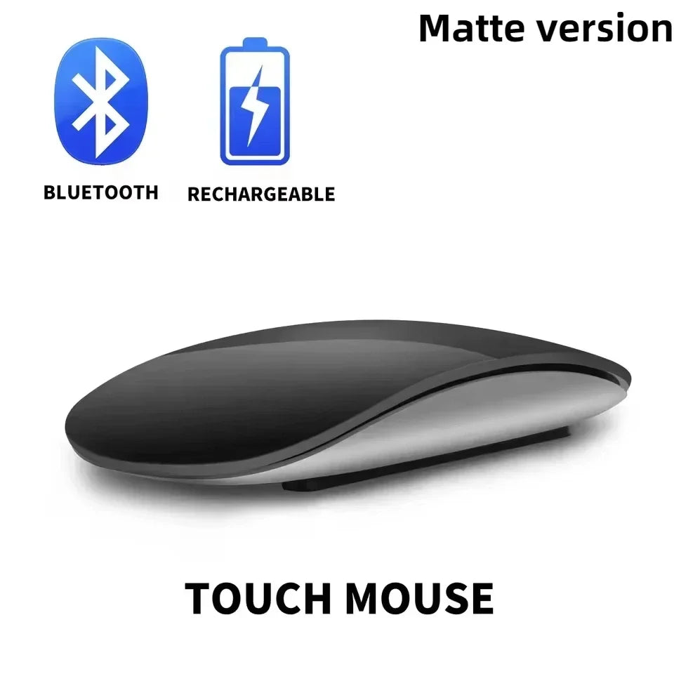 Mouse Wireless Dual Mode Bluetooth Sottile Ergonomico Ricaricabile Con Funzione Touch Per MacBook Air Pro PC Laptop