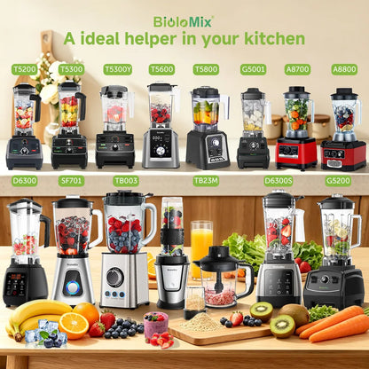 BioloMix Frullatore Potente 2200 W Con Contenitore In Tritan Da 2 L BPA Free Timer Per Frullati Di Ghiaccio
