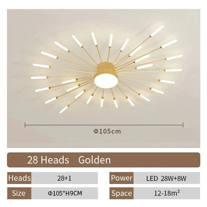 Lampada Da Soffitto Led A Forma Di Fiore Per Soggiorno E Camera Da Letto, Luce Moderna Sala Da Pranzo