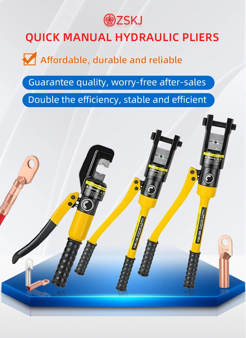 6-120 Pinza a crimpare idraulica YQK-120 Pressione 6T Utensili idraulici domestici Pinza idraulica Pinza a crimpare terminale cavo fai da te