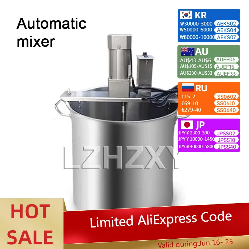 Friggitrice Automatica In Acciaio Inox 250W 220V Con Funzione Mescolamento Per Alimenti