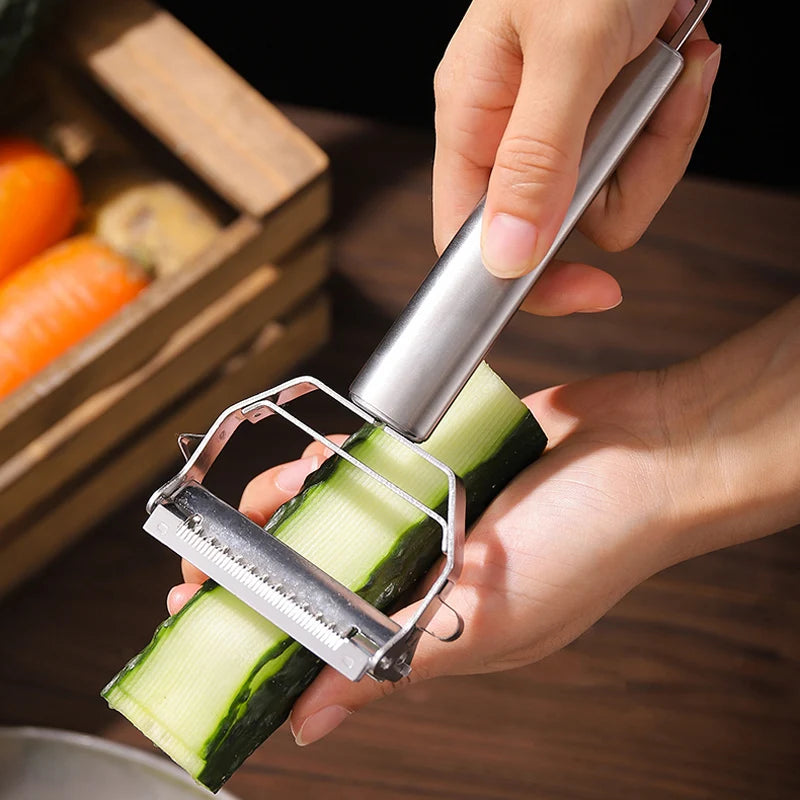 Pelapatate Multifunzionale In Acciaio Inox Con Grattugia E Affettatrice Per Verdure Frutta Julienne