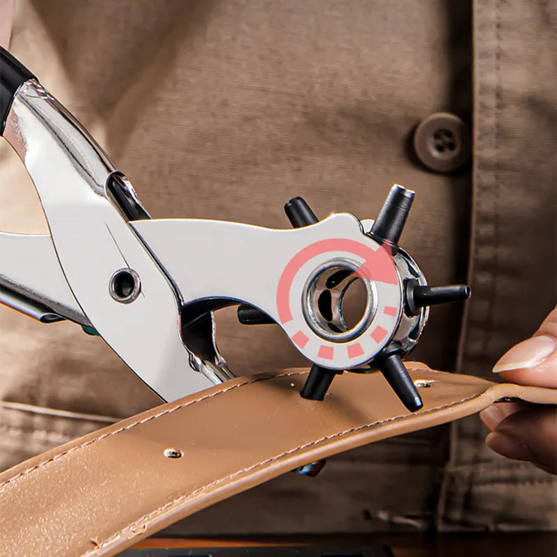 Pinza multifunzione per cintura in pelle, pinza per punzonatrice, per occhielli, cinturino per cinturino, pinza per punzonatura per lavorazione della pelle domestica, utensili manuali