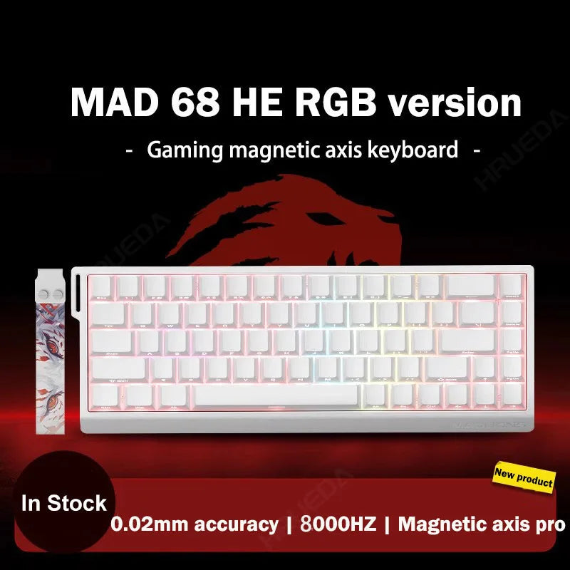 MADLIONS Mad 60he Mad60HE Mad 68HE Tastiera meccanica Interruttore magnetico Wired Hot Swap 8K Velocità di traina Tastiera da gioco personalizzata