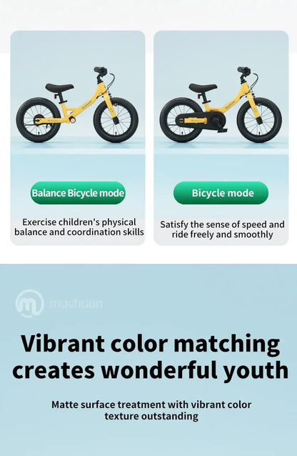 Bici Equilibrio Bambini 2 In 1 Età 2 6 Anni Telaio Alluminio Ruote Da 12 Pollici