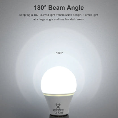 Lampadina Led E27 Con Sensore Di Movimento 220V Attivazione Automatica Luce Notturna Per Scale E Garage