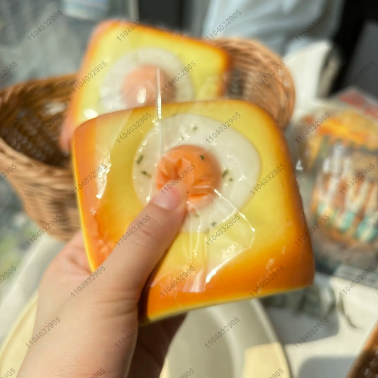 Grande Uovo Fritto Toast Squishy Aumento Lento Grande Uovo Spesso Pane Squishy Rimbalzo Lento Spremere Giocattolo Antistress Rilascio Mano Rilassarsi Giocattolo