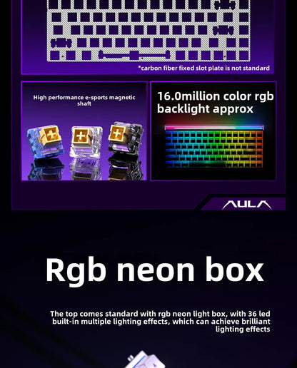 Tastiera Meccanica Da Gioco Aula Hero 84HE Con Interruttore Magnetico RGB Ergonomia