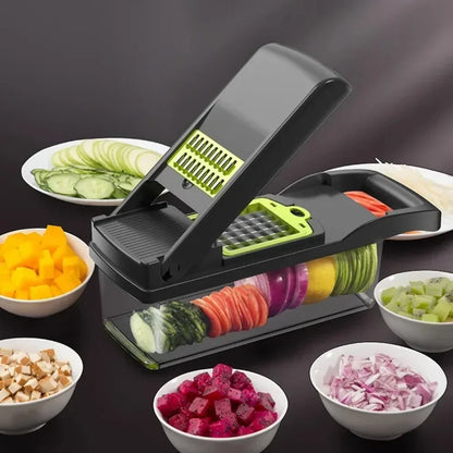 Tritatutto Multifunzione 16 In 1 Con Impugnatura Grattugia Affettatrice Verdure Utensile Cucina