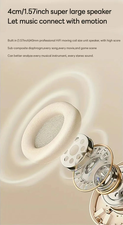 Bosebye Cuffie P2961 Senza Fili Bluetooth 5.3 Auricolare Originale Stereo HIFI Auricolare Gioco Auricolari Con Microfono Per Samsung iPhone