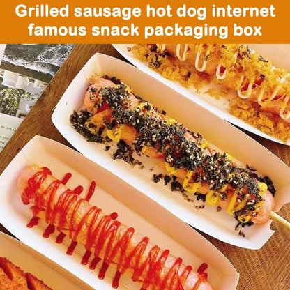Confezione Da 100 Scatole Monouso Per Hot Dog In Carta Per Catering E Feste Ideale Per Eventi