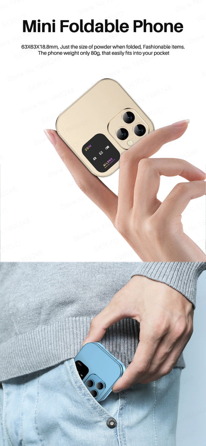 Telefono Cellulare Flip 2G Doppia SIM 1,77 Pollici Batteria 1000 mAh Lettore Video FM Jack Da 3,5 Mm