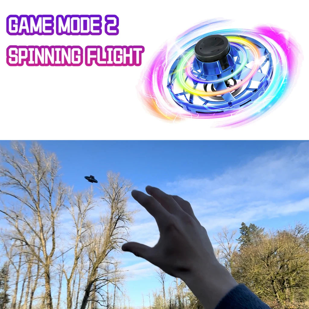 NUOVO LED Flying UFO Spinner Fingertip, aggiornamento volo elicottero Gyro Flyorb Hover Ball, mini drone aereo giocattolo, regalo di Natale