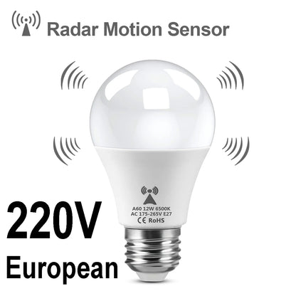 Lampadina Led E27 Con Sensore Di Movimento 220V Attivazione Automatica Luce Notturna Per Scale E Garage