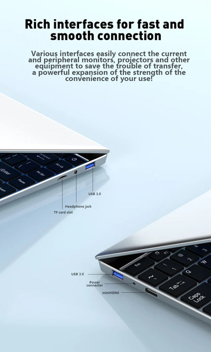 Notebook 14,1 Pollici Sottile Con Display Full HD 1920x1080 16GB RAM 2TB SSD Windows 11