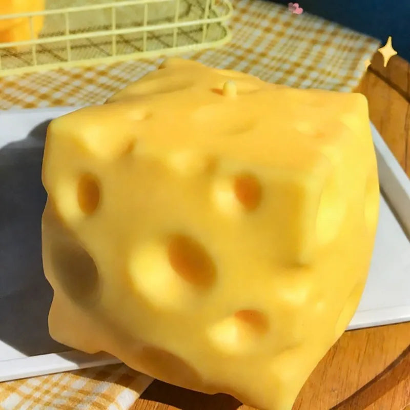 Giocattolo Antistress Gigante a Forma di Formaggio, Squishy Extra Large, Giocattolo Modellabile a Lenta Risalita, Palla Antistress per Adulti, Regalo