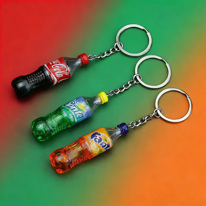 Portachiavi creativo per bottiglia di bevande Accessori di abbigliamento Unisex 5 stili Portachiavi regalo per amici in miniatura con gingillo appeso fresco