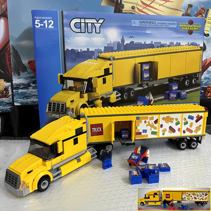 Camion Tecnico In Mattoncini Giallo Set Modellino Veicolo Per Bambini Gioco Educativo Regalo