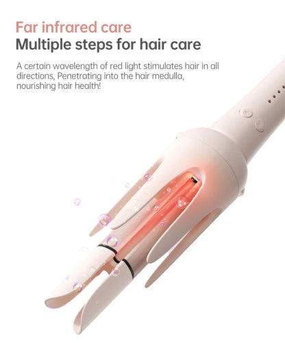 Ferro arricciacapelli automatico professionale Bigodino per capelli rotante a 3 velocità Bacchetta per styling riscaldata in ceramica con strumenti per lo styling per la cura dei capelli agli ioni negativi