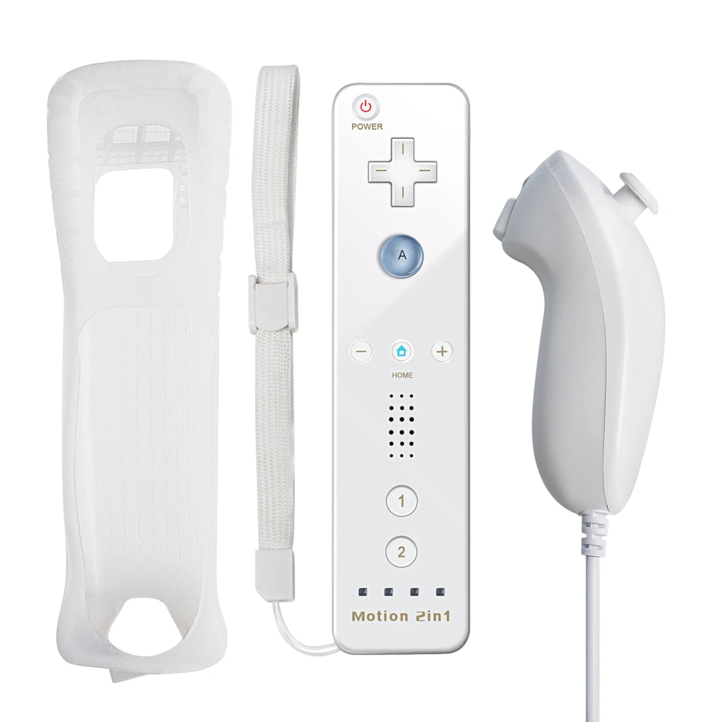 Set controller 2 in 1 per Nintendo Wii Joystick Motion Plus opzionale Gamepad remoto wireless con custodia in silicone Videogioco