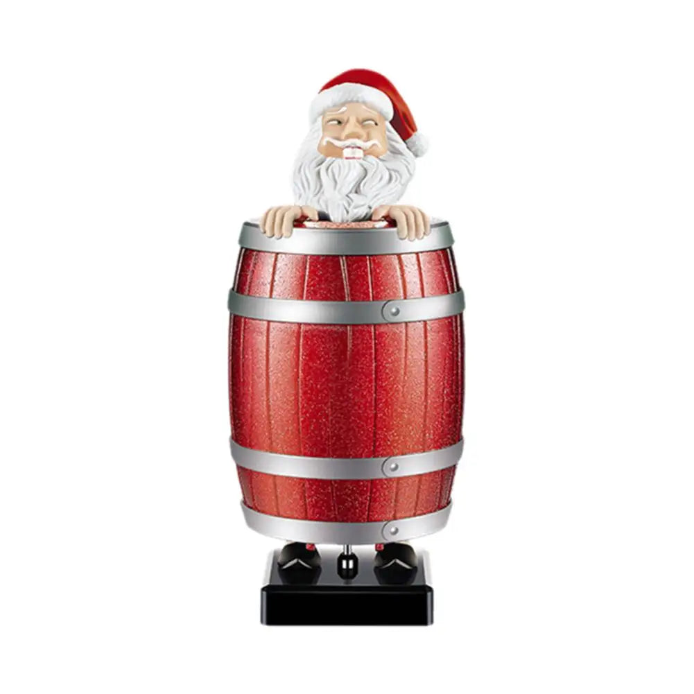 Porta Sigarette Divertente Parodia Babbo Natale Nel Barile Di Legno Dispenser Giocattolo Regalo Di Natale