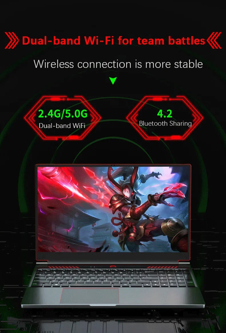 Laptop Da Gaming Ultra Sottile 16,1 Pollici RTX 4050 6G Intel Core I9/I5 Win11 Pro Dual DDR5 e Dual M.2