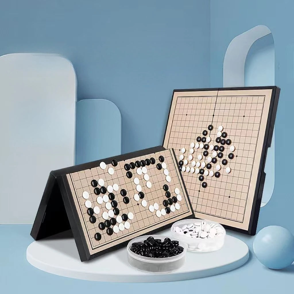 Set Go Da Tavolo Pieghevole Con Pietre Magnetiche Gioco Weiqi Tradizionale Portatile Per Adulti E Adolescenti