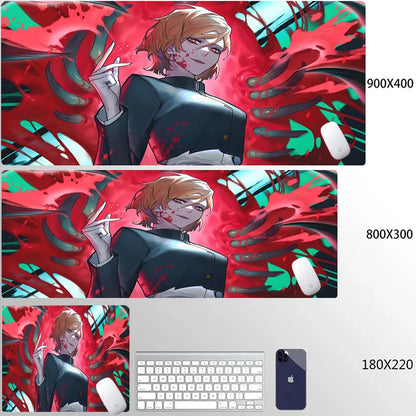 Jujutsu Kaisen Gojo Mousepad Giappone Hot Anime Mouse Pad PC Cool Gaming Tastiera Tappeto XXL Laptop Tappetino da scrivania esteso Nuovo Gamer Tappeto