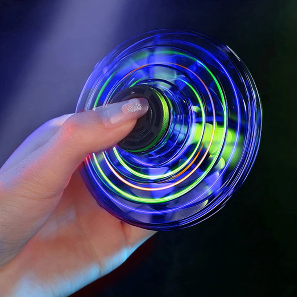 NUOVO LED Flying UFO Spinner Fingertip, aggiornamento volo elicottero Gyro Flyorb Hover Ball, mini drone aereo giocattolo, regalo di Natale