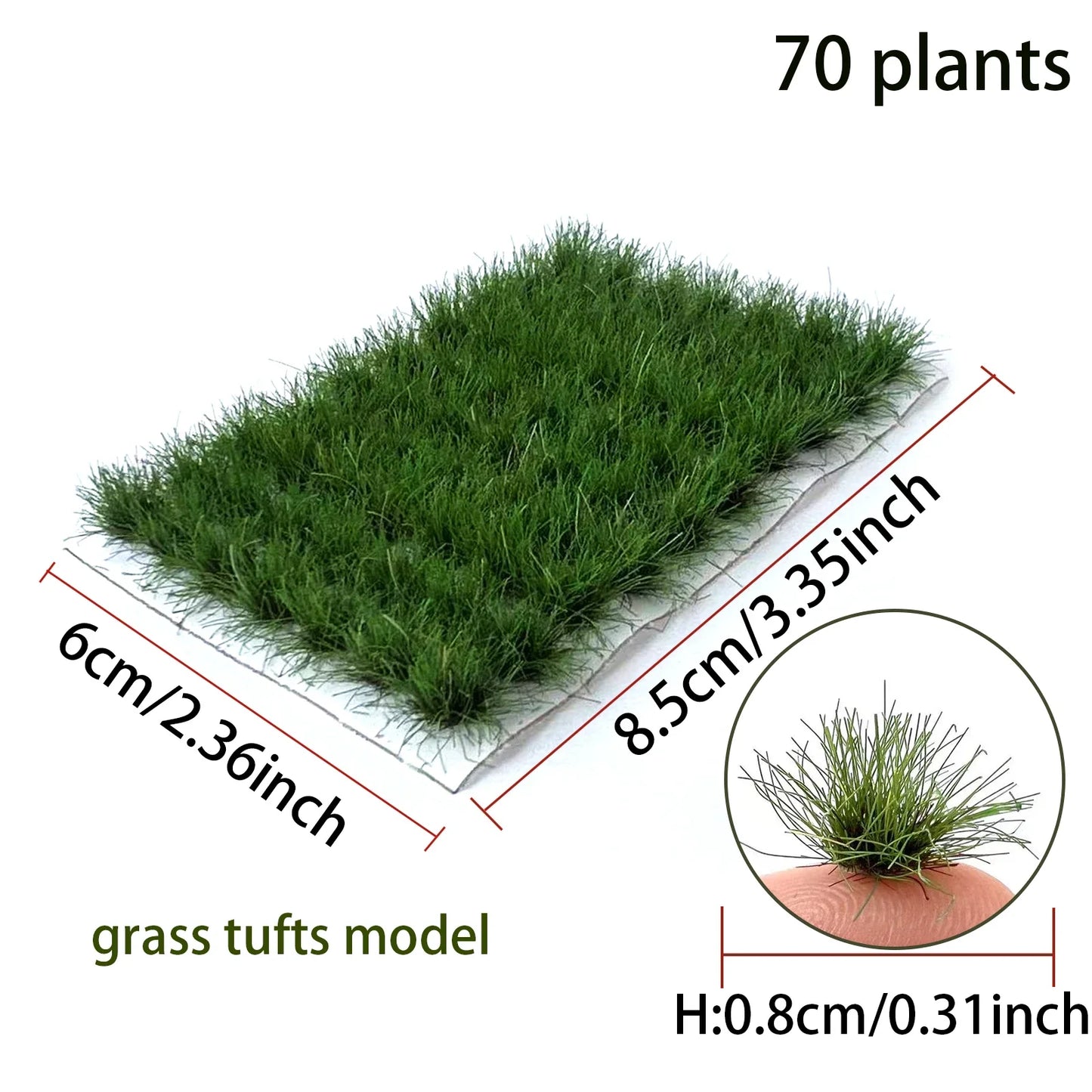 Erba Statica Miniatura Per Diorami E Scenari Wargaming 70 Pezzi In 5 Colori Altezza 8 Mm